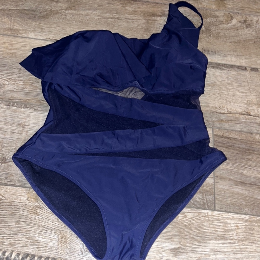 zulily on shoulder ruffle swimsuit